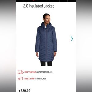 Ripzone Winter Jacket - size large. Navy blue